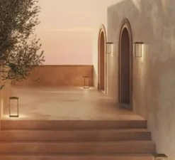 Applique d'extérieur, Lanterne Slim 267.04.OO, laiton, IP55, LED, dim, 2700K, 750 lm, L15cm, H26,5cm - Il Fanale