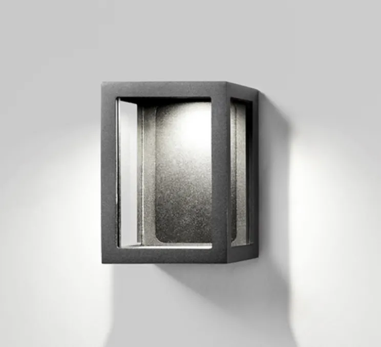 Applique d'extérieur, Lantern W1, noir, LED, IP54, L11,2cm, H14cm - Light Point