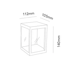 Applique d'extérieur, Lantern W1, noir, LED, IP54, L11,2cm, H14cm - Light Point