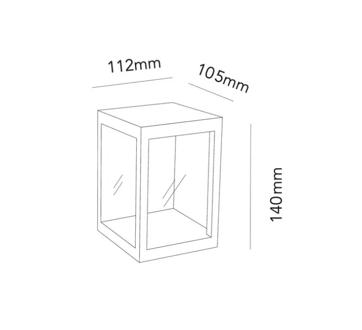 Applique d'extérieur, Lantern W1, noir, LED, IP54, L11,2cm, H14cm - Light Point