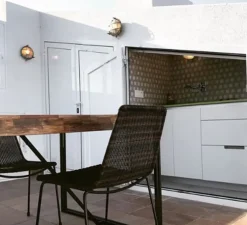 Applique d'extérieur, Light.o.069, laiton nickelé, IP64, Ø20cm, H20cm - Zangra