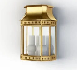 Applique d'extérieur, Louis Philippe 2, modèle 1, laiton vernis teinté, IP44, L27,9cm, H42,7cm - Roger Pradier