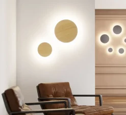 Applique d'extérieur, Mac 250, bois, IP65, LED, dim, 2700-3200-4000K, 2000 lm, Ø25cm, H25cm - Beneito Faure