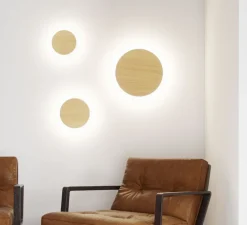 Applique d'extérieur, Mac 250, bois, IP65, LED, dim, 2700-3200-4000K, 2000 lm, Ø25cm, H25cm - Beneito Faure