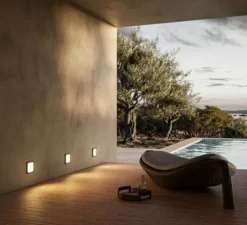 Applique d'extérieur, Marina 247.70.OO, laiton antique, IP64, L14cm, H14cm - Il Fanale