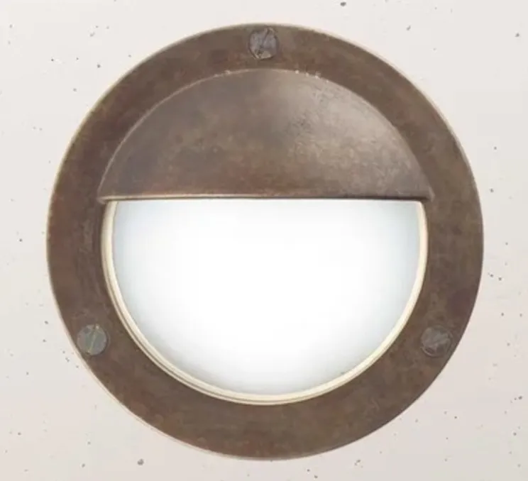 Applique d'extérieur, Marina 247.02.OO, laiton antique, IP55, Ø14cm, P5cm - Il Fanale