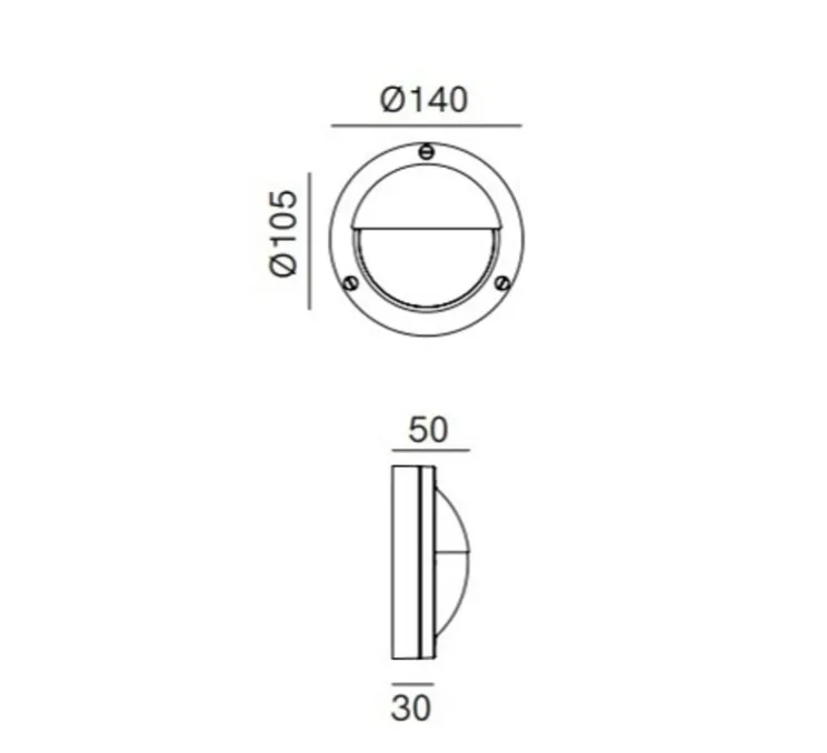 Applique d'extérieur, Marina 247.02.OO, laiton antique, IP55, Ø14cm, P5cm - Il Fanale