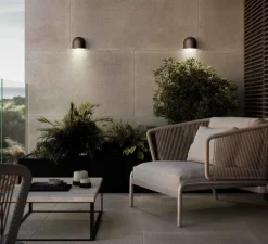 Applique d'extérieur, Mask 298.01.OS, laiton bruni, IP65, LED, dim, 3000K, 750 lm, L14cm, H12,8cm-Il Fanale