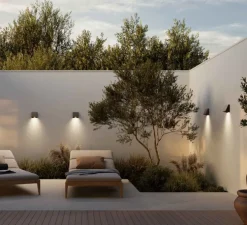 Applique d'extérieur, Mask 298.02.OS, laiton bruni, IP65, LED, dim, 3000K, 750 lm, L12,6cm, H13,1cm-Il Fanale