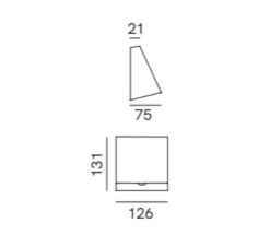 Applique d'extérieur, Mask 298.02.OS, laiton bruni, IP65, LED, dim, 3000K, 750 lm, L12,6cm, H13,1cm-Il Fanale