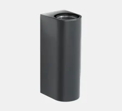 Applique d'extérieur, Max Big Double Emission, Gris urbain, IP66, LED, 3000K, 2562 lm, L9,2cm, H28cm - LEDS C4