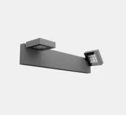 Applique d'extérieur, Modis Double, Gris urbain, IP66, LED, 3000K, 3618 lm, L80cm, H14cm - LEDS C4