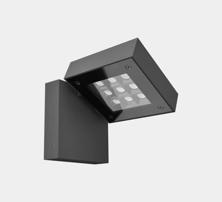 Applique d'extérieur, Modis Single, Gris urbain, IP66, LED, 3000K, 1809 lm, L14cm, H30cm - LEDS C4