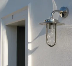 Applique d'extérieur, Montparnasse, nickel poli, IP44, L20,5cm, H33cm - Astro Lighting