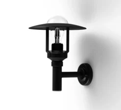 Applique d'extérieur, Newpark N° 2, verre clair, noir foncé, IP44, L25,1cm, H32,8cm - Roger Pradier