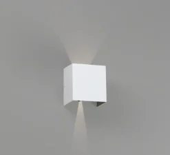 Applique d'extérieur, OLAN, blanc, IP65, LED, 3000K, 190lm, L14,5cm, H14cm - Faro