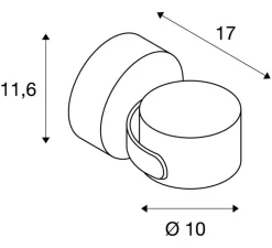 Applique d’extérieur orientable, Sitra 360 WL, anthracite, IP44, Ø10cm, H11,6cm - SLV