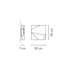 Applique d'extérieur, Origami 4500, marron, IP65, LED, 2700K, 756lm, L30cm, H30cm - Vibia