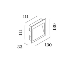 Applique d'extérieur, Oris 1.3, noir, IP65, LED, dim, 3000K, 100 lm, L13cm, H13cm - Wever&Ducré
