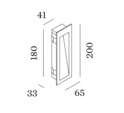Applique d'extérieur, Oris 0.7, gris, LED, dim, 3000K, 90/150 lm, L6,5cm, H20cm - Wever&Ducré