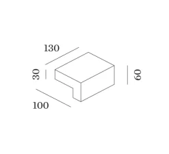 Applique d'extérieur, Palos 1.0, bronze, IP65, LED, dim, 3000K, 700 lm, L13cm, H6cm - Wever&Ducré