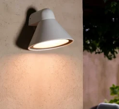 Applique d'extérieur, Pals, blanc, IP65, L25cm, H26cm - Faro