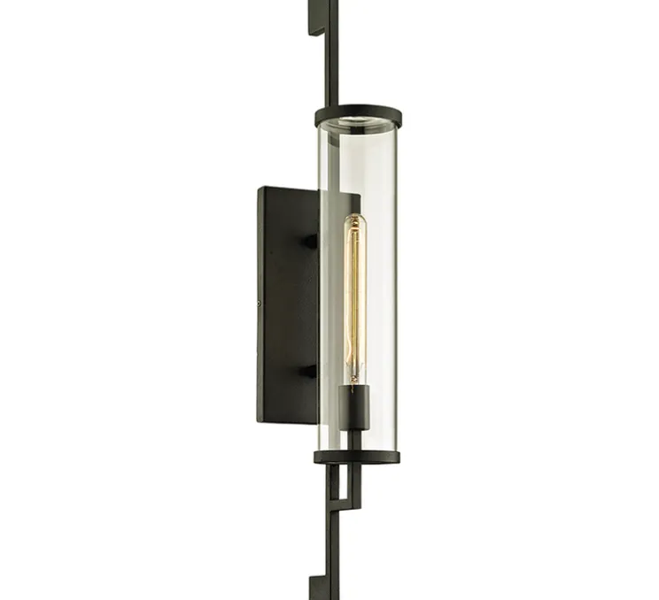 Applique d'extérieur, Park Slope, noir, IP44, Ø14,71cm, H81,28cm - Hudson Valley Lighting