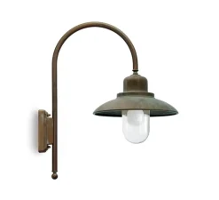 Applique d'extérieur, Patio 1760, cuivre, IP44, L30cm, H60cm - Moretti Luce