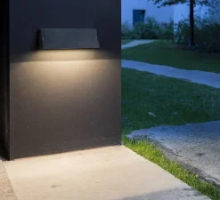 Applique d'extérieur, Pema WL, noir, IP65, LED, dim, 3000-4000K, 1420 lm, L28cm, H10cm - SLV