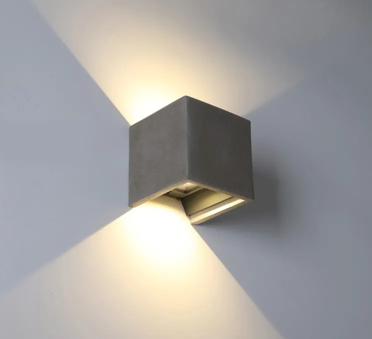 Applique d'extérieur, Perseo, gris, IP65, LED, 3000K, 760 lm, L12cm, H12cm - ACB