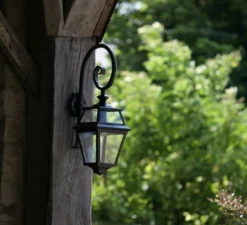 Applique d'extérieur, Place des Vosges 2, modèle N°2, noir, IP44, L24cm, H74,2cm - Roger Pradier