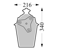 Applique d'extérieur, Place des Vosges 1 évolution N°2, noir, IP65, L21,6cm, H34cm - Roger Pradier