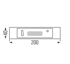Applique d'extérieur, Plémo N°2, rouille, IP65, L20cm, H4,5cm - Roger Pradier