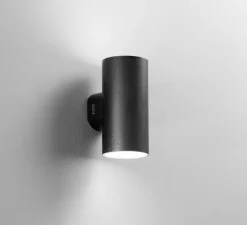 Applique d'extérieur, Polo R2, noir, IP65, LED, 3000-4000K, 1960 lm, Ø7,8cm, H1-,2cm - Nedgis
