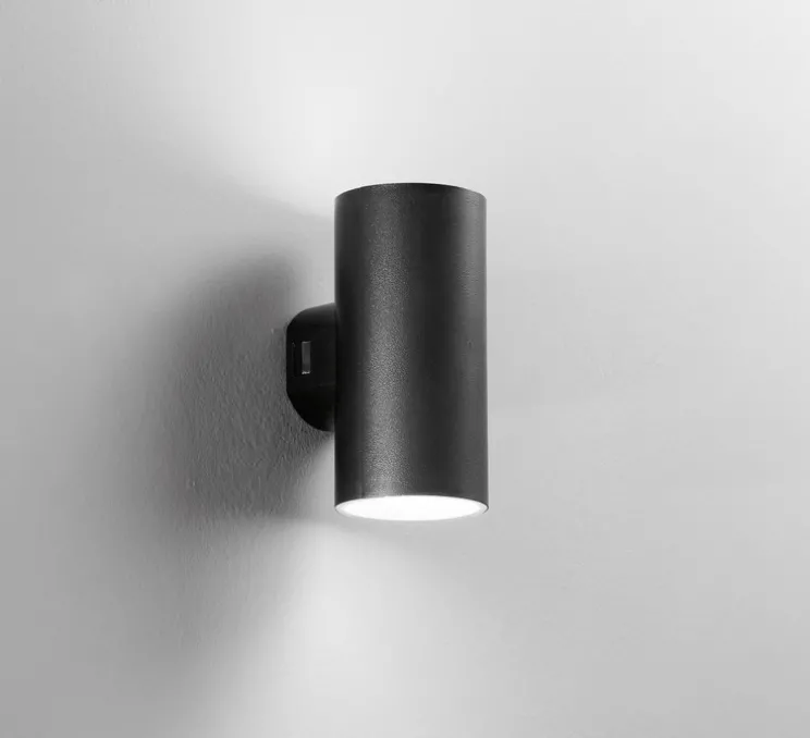 Applique d'extérieur, Polo R2, noir, IP65, LED, 3000-4000K, 1960 lm, Ø7,8cm, H1-,2cm - Nedgis