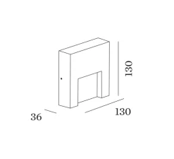 Applique d'extérieur, Reto Surface Outdoor 1.3, bronze, IP65, LED, dim, 3000K, 160 lm, L13cm, H13cm - Wever&Ducré