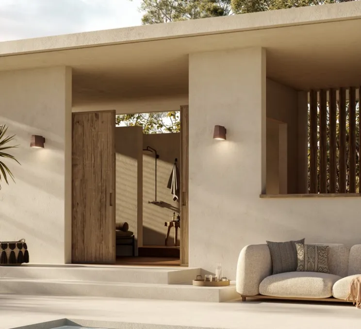 Applique d'extérieur, Saint Tropez Z1C1, marron, IP65, L9,5cm, H18cm - Il Fanale