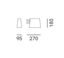 Applique d'extérieur, Saint Tropez Z1C1, marron, IP65, L9,5cm, H18cm - Il Fanale