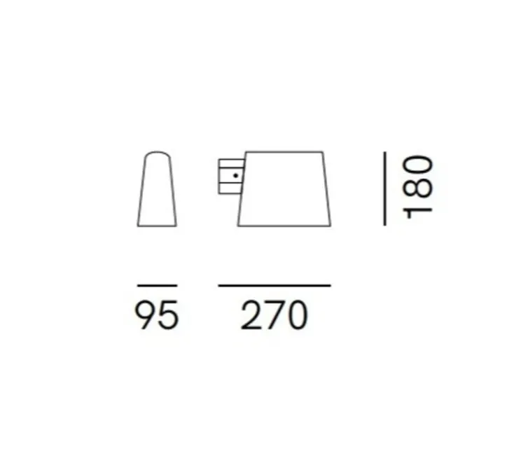 Applique d'extérieur, Saint Tropez Z1C1, marron, IP65, L9,5cm, H18cm - Il Fanale