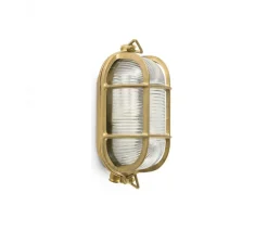 Applique d'extérieur, salle de bain, Cabo, laiton, IP65, H23cm P11cm - FARO