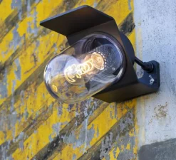 Applique d'extérieur, Sherlock, Modèle n°1, gris noir aluminium, IP65, L11cm, H17,4cm - Roger Pradier