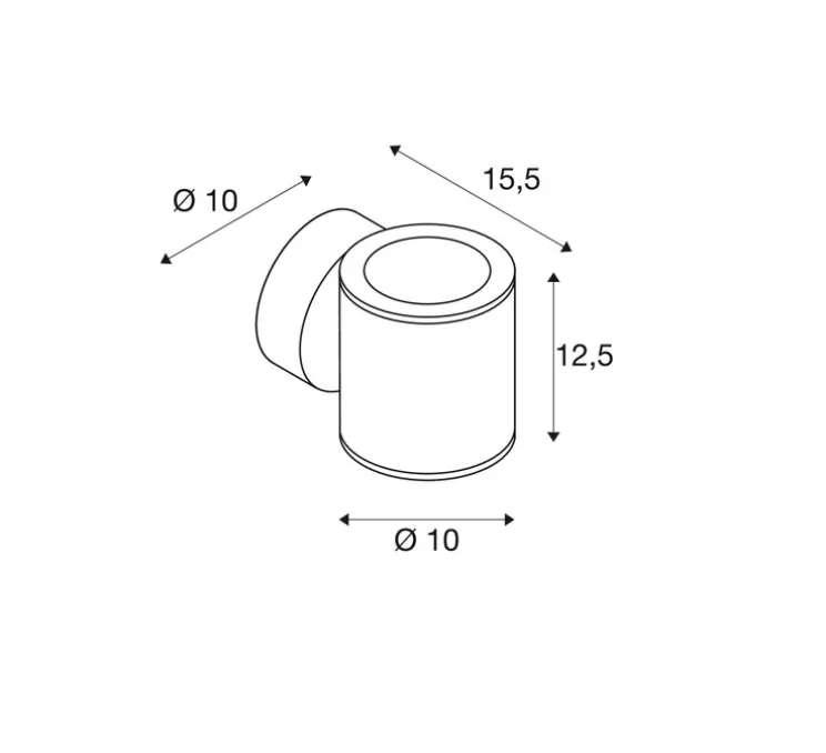 Applique d'extérieur, Sitra up/down, anthracite, IP44, Ø10cm, H12,5cm - SLV