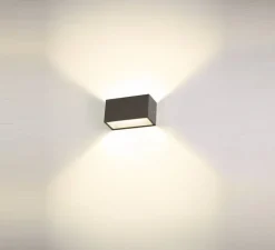 Applique d'extérieur, Sitra cube M, anthracite, IP65, LED, dim, 3000-4000K, 1880 lm, L20cm, H11cm - SLV