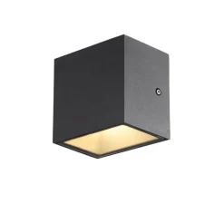 Applique d'extérieur, Sitra cube S, anthracite, IP65, LED, dim, 3000-4000K, 620 lm, L11,8cm, H11cm - SLV