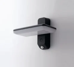 Applique d'extérieur solaire avec détecteur de mouvement intégré, Argo, anthracite, IP54, LED, 4000K, 130 lm, L25cm, H20cm - Nedgis