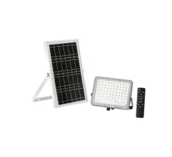 Applique d'extérieur, solaire, Glaser, argent, IP65, LED, 3000K, 1200 lm, L21,1cm, H19cm - Nedgis