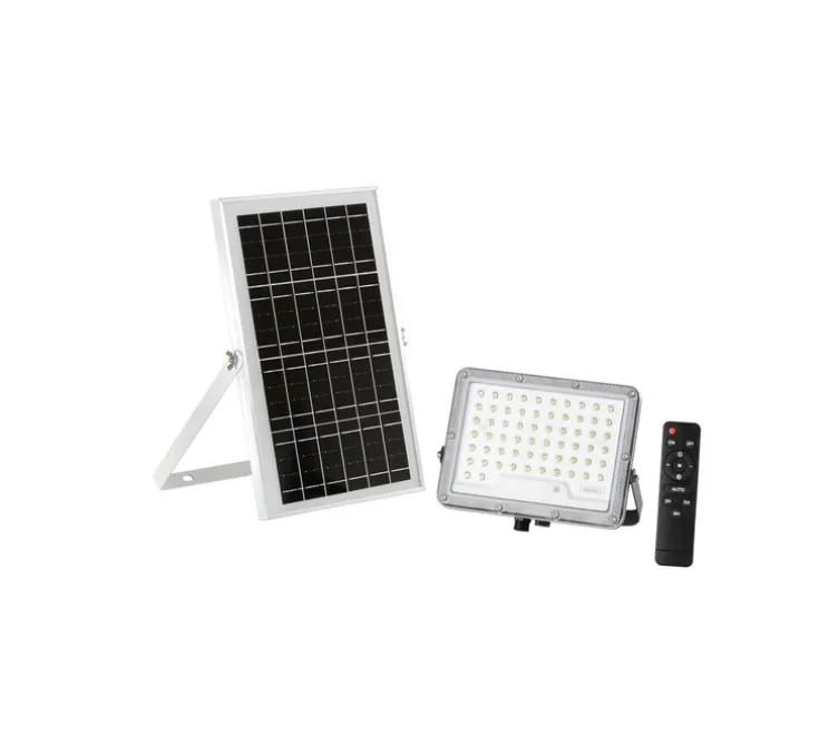Applique d'extérieur, solaire, Glaser, argent, IP65, LED, 3000K, 1200 lm, L21,1cm, H19cm - Nedgis