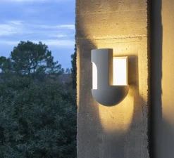 Applique d'extérieur, Soul Story 3 outdoor, blanc, IP64, LED, dim, 2700K, 250 lm, L18,5cm, H28,7cm - DCW éditions Paris