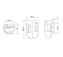 Applique d'extérieur, Soul Story 3 outdoor, blanc, IP64, LED, dim, 2700K, 250 lm, L18,5cm, H28,7cm - DCW éditions Paris
