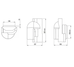 Applique d'extérieur, Soul Story 1 outdoor, blanc, IP64, LED, dim, 2700K, 250 lm, L18,7cm, H28,7cm - DCW éditions Paris